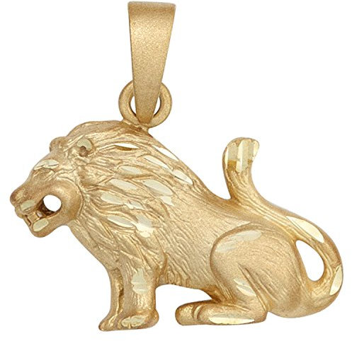 Jobo Sternzeichen-Anhänger Löwe aus 925 Sterling Silber vergoldet