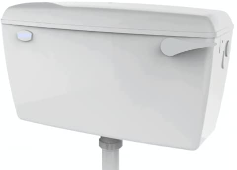 Taps2Traps® High Quality Exposed Wall Mounted Lever Toilet Low Level Flushing Cistern - Side Entry