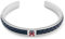 Tommy Hilfiger Herren Armband der Marke Metal Meets Braids Collection, Schmuck aus Edelstahl und marineblauem Leder, Größe 190 mm, Referenz ist 2790490, Einheitsgröße, Edelstahl, Einheitsgröße,