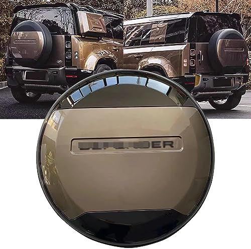 Spare Tire Cover for Defender, Spare Tire Tyre Wheel Cover Plastic Protector for LR Defender 90 110 130 2 Door 4 Door 2020 2021 2022 2023 2024 2025 (Gondwana Stone)