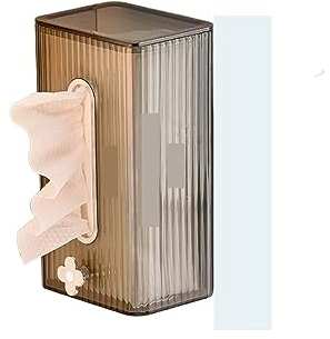 Multifunktionaler Tissue-Box-Halter Punch-Free Kreative Tissue Box Wand-Montiert Papier Handtuch Serviette Lagerung Box Haushalt Küche Badezimmer Papier Organizer Dekorativer Serviettenhalter (Color
