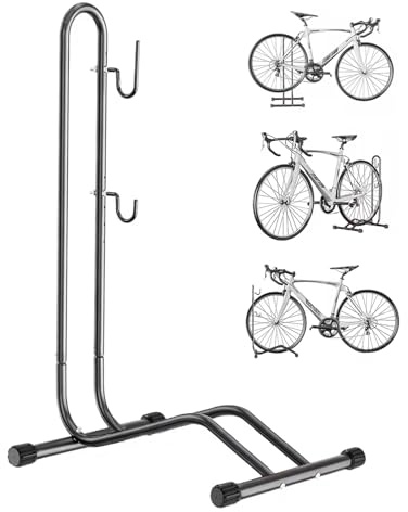 Kegoupdys - Support pour vélo de montagne et vélo de route - Verticale/horizontale pour un rangement peu encombrant (2 en 1)