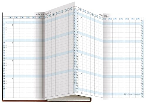 Exacompta - 172622E - Ricarica Agenda calendario mensile tascabile Exaplan 17 fisarmonica - 8 x 17,5 cm - da gennaio a dicembre 2025