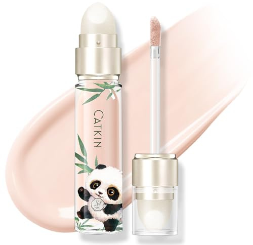 CATKIN Correttore Liquido, Contorno, Illuminante, Copre Occhiaie, Rossori e Imperfezioni, Leggero, Idratante, Contiene Acido Ialuronico, Adatto Alle Pelli Sensibili, Con Pennelli a Doppia Punta, 5.4ml