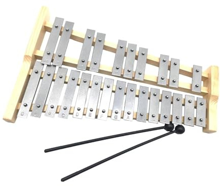 Xylofon Professionellt kompakt Xylofon musikinstrument med 25 tangenter bärbar träram Glockenspiel
