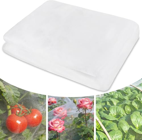 Malla Protectora para Plantas, Red Anti-Insectos y Anti-Aves para Huerto con Bridas y Tijeras Incluidas, Frutales y Invernadero, Protección para Verduras, Frutas y Cultivos de Jardín (3 x 10m)