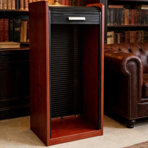 Tambour Door Roller Shutter Cabinet Door - Easy Sliding Track & Handle for Small Spaces, Ideal for Bedroom Closets and Storage Solutions