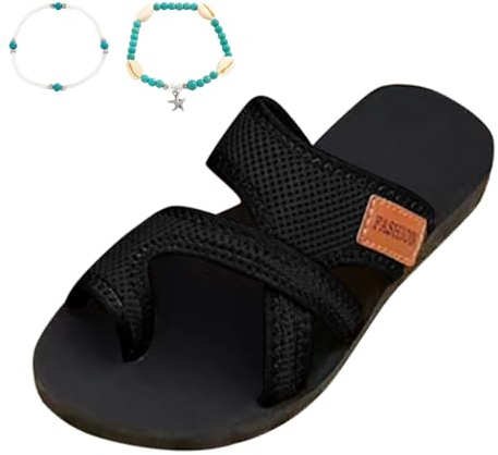 Damer sommarmode tyg flip flops utomhus casual bekväma strandtofflor