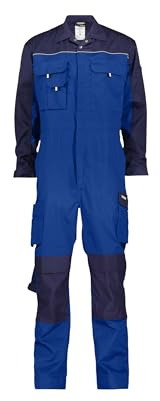 DASSY® Cannes Combinaison de travail bicolore avec poches genoux - taille M - BLEU ROI/MARINE