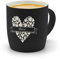 printplanet - Kaffeebecher mit Namen Moritz graviert - SoftTouch Tasse mit Gravur Design Herzbanderole - Matt-gummierte Oberfläche - Farbe Schwarz