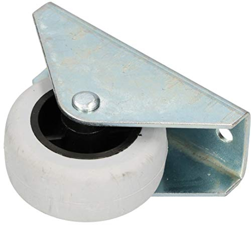 KOTARBAU Transportrollen Ø 40 mm Gummi Univer. Stahlrahmen Möbelrollen Alle Böden Lenkrollen Kisten Fest Fix Schieberollen Werkzeugrollen Bockrollen