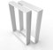 sossai® XXL Stahl Tischkufen TKK3 | Rahmenprofil: 100 mm x 20 mm | Breite 60 cm x Höhe 72 cm | Farbe: Weiß | 2 Stück | Industrial Style Tischbeine, Tischgestell