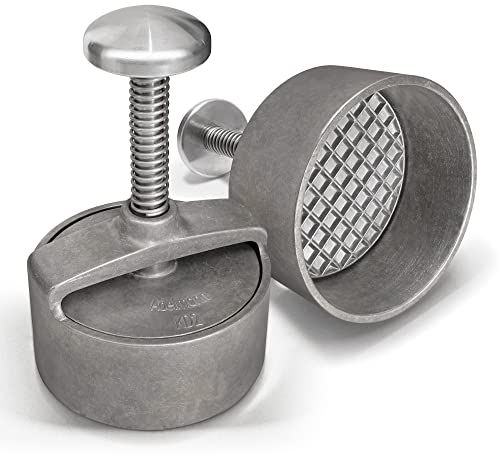 Adelmann Profi-Burgerpresse, Hamburgerpresse, Durchmesser 100 mm, Patty-Auswerfer aus Aluminium, Antihaftbeschichtung, Presse aus Aluminiumguss für perfekte Burger, Hamburger, Pattie Maker