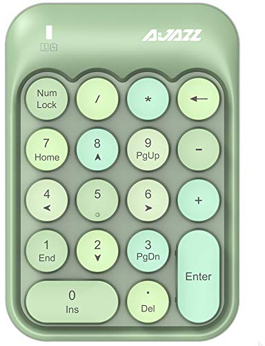 FELiCON x AJAZZ AK18 Tastierino numerico a 18 Tasti, Compatto, Portatile, Silenzioso, per Windows, iMac MacBook e Computer Portatile, Desktop PC Portatile, Tipo di immissione Dati(Verde)