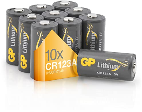 GP Batteries CR123A Lithium Batterie CR123A / CR17335 Batterie, 3V, z.B. für Digitalkameras, Camcorder, Rauchmelder, Taschenlampen, Laser Pointer, u.v.m., 10 Stück