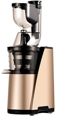 Juicermaskin Centrifugaljuicer Helfrukt- och grönsaksjuicextraktor Juicerare Rostfritt stål Lätt att rengöra 55db Cold Press Juicer Mute Långsamt tugga Juicer 150W (guld)
