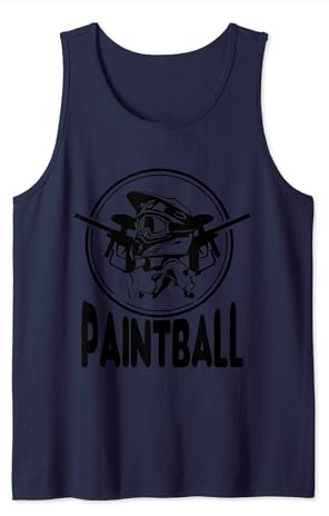 Paintball Paintballmarkierer, Helm, Handschuh, in schwarz Tank Top