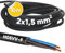 10 Meter Kalitec H05VV-F Schlauchleitung 2x1,5 mm² I Stromkabel ohne Schutzleiter I PVC Kabel für Innenbereich I Elektrokabel schwarz I Lampenkabel flexibel I Gerätekabel 2 adrig