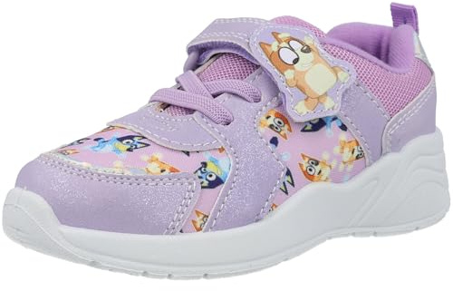 Bluey Zapatillas deportivas para niños con cinta de rasgado de fácil cierre para niñas, Pink, 25 EU