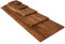 trelevo Holzplatte 180x60 cm, Akazienholz massiv 26mm, nussbaumfarben, Zuschnitt nach Maß, Baumkantenplatte für Bastler und Heimwerker