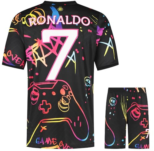 Nassr Fotbollströja - Speltröja - Pojkar - Fotbollsutrustning - Fotbollspresenter - Sport-T-shirt - Sportkläder - Storlek 128
