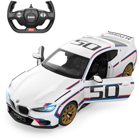 RASTAR 1/14 BMW 3.0 CSL RC Car BMW Remote Control Toy Car for Kids, White 2.4G