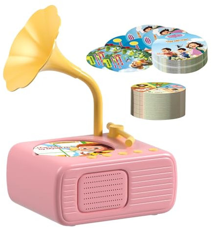 Jouets Gramophone pour Tout-Petits, Gramophone pour 96 Cartes | Lecteur de Musique Jouet pour Tout-Petits - Lecteur de Musique d'histoire de phonographe pour pour garçons Filles
