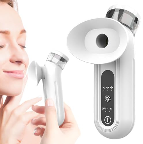 Eye Steamer for Dry Eyes,Heated Nano Eye Mist Sprayer, Rechargeable Handheld Eye Moisturizer and Soother, Nano Eye Mist Steam Sprayer with Cold & Hot Compress Modes
