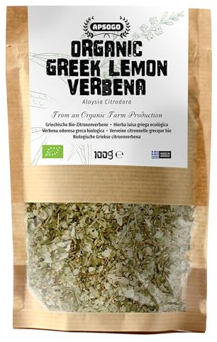 APSOGO Hierba Luisa Griega Ecológica - Infusión Natural de Hojas Sueltas con Aroma Cítrico - Calmante y Sin Cafeína - 75g