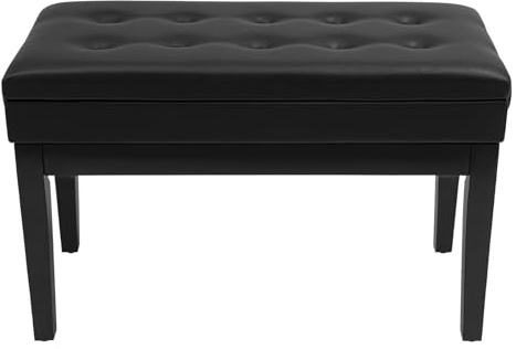 Dettchan Tabouret de piano réglable en hauteur 46-56 cm avec boîte de rangement pour la maison, l'école, les concerts, les studios de musique 73 x 33 cm