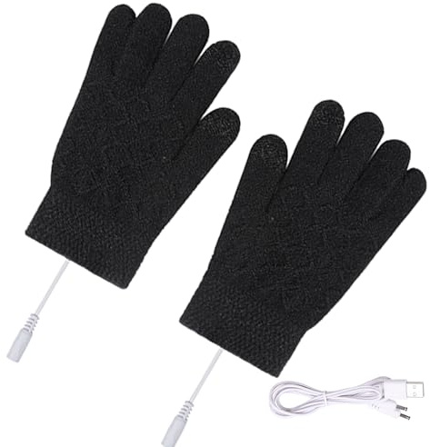 Guanti riscaldanti da donna, guanti riscaldanti elettrici USB per touchscreen, guanti riscaldanti, per uomini, donne, bambini, campeggio, calcio, moto, lavoro, corsa