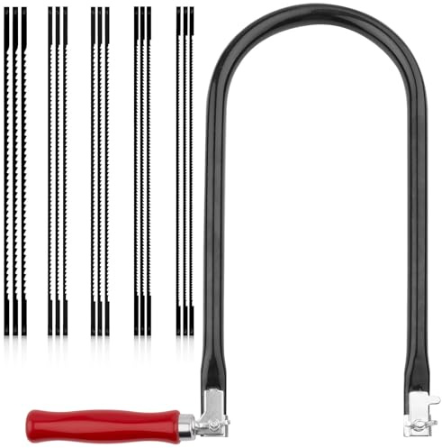 TXErfolg Set di Seghetti da Traforo con 15 Lame (10T 14T 18T 24T 32T) e Arco