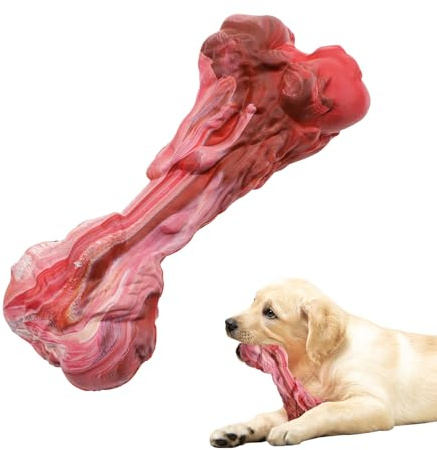 Interactive Wishbone Dog chew Toys for Aggressive chewers, Realistic Tough Dog Bones Products Gifts for Keep Them Busy (A)