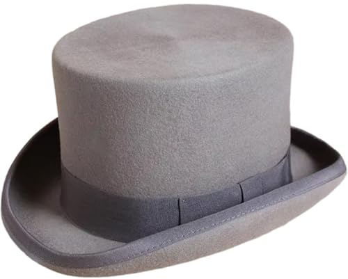 Sombrero De Copa De Lana Para Hombre, Sombreros De Copa Victorianos Para Hombres Y Mujeres, Sombrero De Copa Alto De Sombrerero Loco, Sombrero De Disfraz De Esmoquin Formal, Sombrero De Copa Para