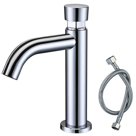 Grifo Temporizado Lavabo Agua Fría, Pulsador, BuntHaus Cierre Automático