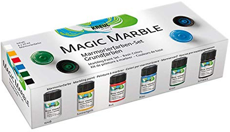 Baker Ross Magic Marbling Ink to Create Amazing Patterns -20ml per bottle (Set of 6)