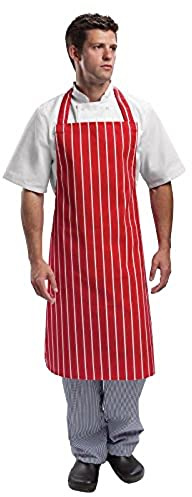 Whites Bib Apron Red/White Stripe