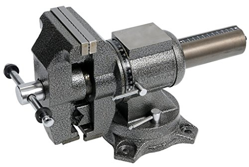 YATO 5 Schraubstock 125mm drehbar 360° Tischschraubstock Werkbank Amboss mit Rohrhalter