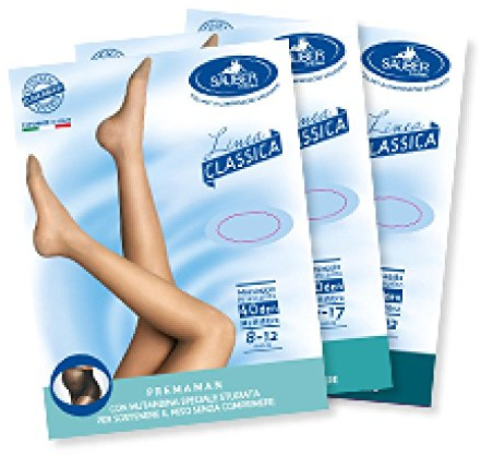 Sauber Pharma Linea Classica Collant Pre-maman 140 DEN Colore Neutro/Beige Taglia 5