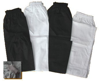 S.B.J - Sportland Baumwollhose/Kampfsporthose/Judohose mit Knieverstärkung weiß, 140 cm