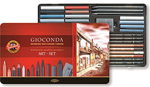 KOH-I-NOOR 8891 GIOCONDA - Künstlerset Zeichenset Art Set 38-teilig in Metallbox Geschenkset