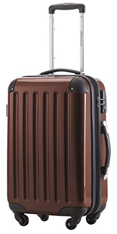 Hauptstadtkoffer ALEX - Kabinväska 55x38x23 cm, 42 l, TSA-lås, expanderbar hårdskalstrolley av PC/ABS, 3,2 kg, 4 dubbelhjul, brun