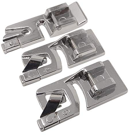 ZickZackNaehmaschine Z.Z.N. Pie de Costura (Trio) 2 mm + 4 mm + 6 mm para máquinas de Coser 3 Unidades
