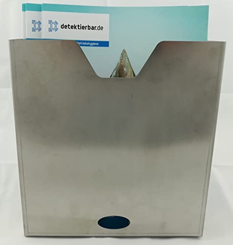 Detektierbar.de - Soporte de pared para documentos (A4, acero inoxidable)
