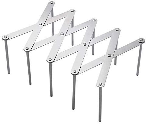 Youning Ausziehbare Topfdeckelhalter aus Edelstahl, Deckelhalter, Spareribs-Halter, Multifunktionaler Faltbarer Teleskoplagerregal Wandmontage für Küchenwerkzeuge und Grill (1PC)