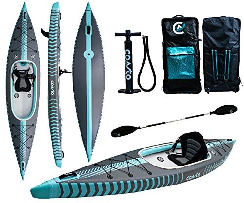 Wassersport COASTO KAJAK CAPITOLE 1 Place aufblasbar Kanu Touring Boot 1er Kayak 385cm