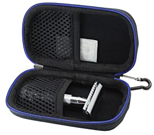 GUBEE Hart Reise Tasche Case für MERKUR DOVO Sicherheits-Rasierer 34C 37C 38C Hd,Tasche Etui Organisation für Rockwell Razors 6S
