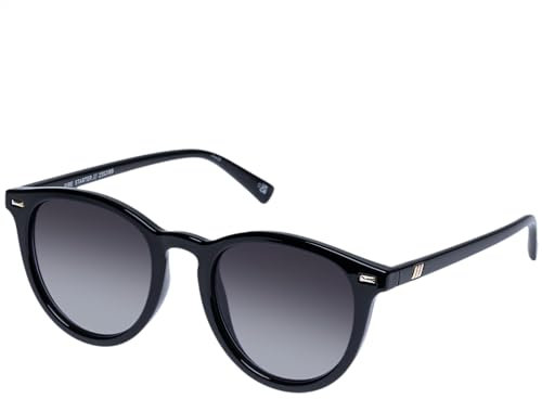 Le Specs FIRE STARTER BLACK - Sonnenbrille - Damen Herren Runde Rahmenform mit hohem UV-Schutz LSP2352189