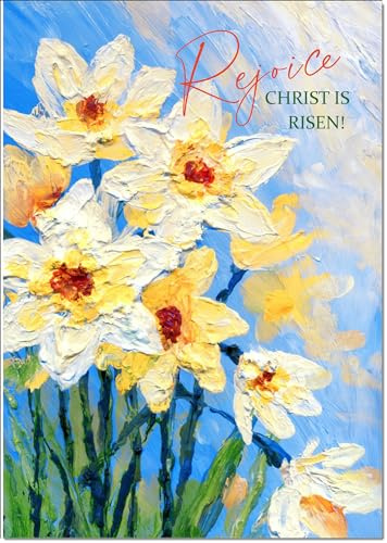 doodlecards Easter Card Daffodils Painting Religious, Standard A5