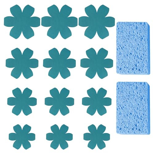 ZBHDEYG 12 agarraderas de fieltro, 2 esponjas para ollas, esteras de almacenamiento de ollas, tapetes protectores para ollas, alfombrillas separadoras